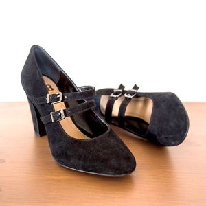 Gianni Bini Double Strap Chunky Pumps